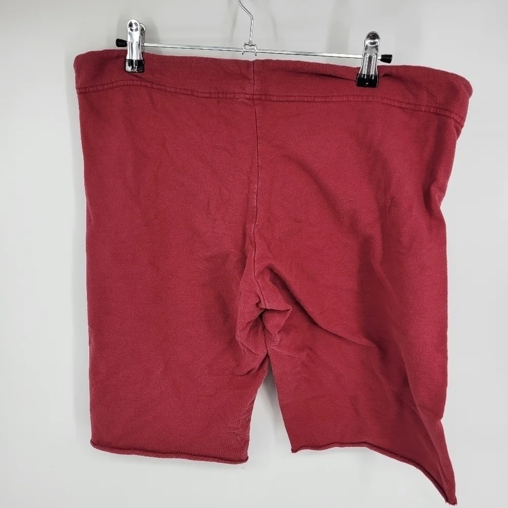 Bella Canvas Womens Red Bermuda Shorts With‎ adjustable Waist 100% Cotton Size M